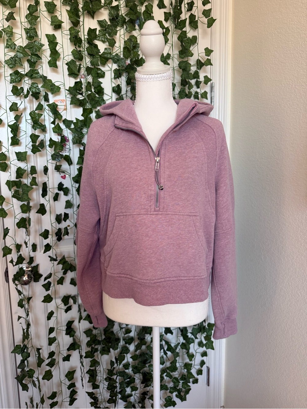 Lululemon Women's Mauve Half-Zip Scuba Hoodie Pullover